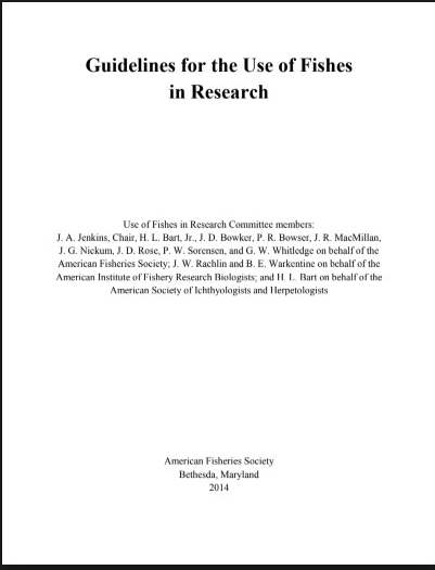 Guidelines for the Use of Fishes in Research